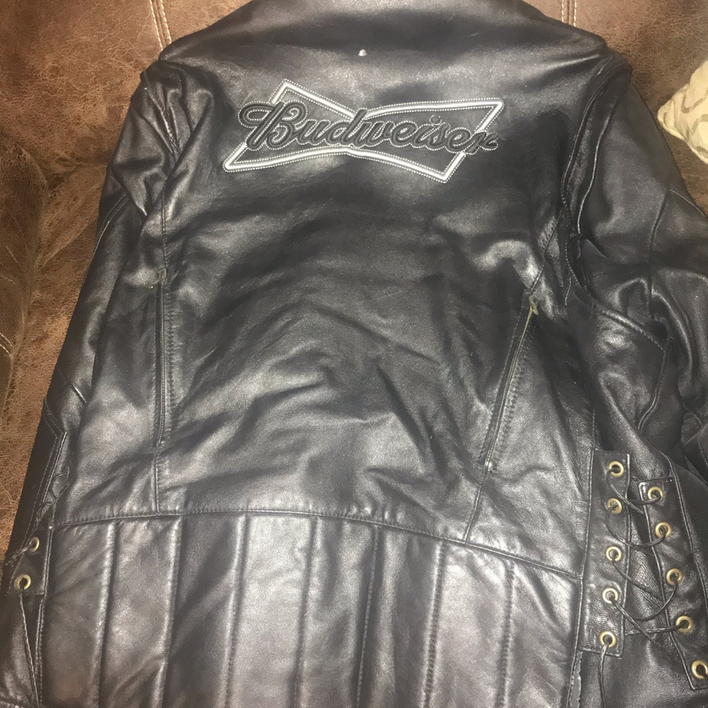 Men’s Budweiser 100% leather jacket